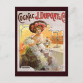 Vintage Cognac-Werbung Postkarte (Vorderseite)