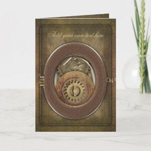 Vintage Cogs Steampunk Personalisiert Karte