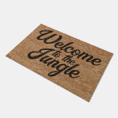 Vintage Coir-Textur Willkommen im Dschungel-Türmch Fußmatte (Schrägansicht)