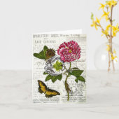 Vintage Collage Alle Ocasons Karte (Gelbe Blume)