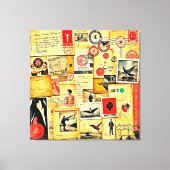 Vintage Collage Art Leinwanddruck (Vorderseite)