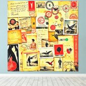 Vintage Collage Art Leinwanddruck (Insitu (Holzboden))