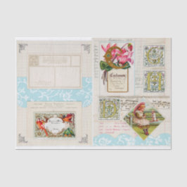 Vintage Collage-Bilder Seidenpapier