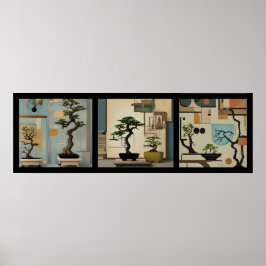 vintage collage bonsai 3/3 all in one poster