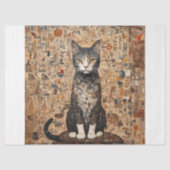 Vintage Collage Cat Decoupage Seidenpapier (Vorderseite)