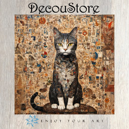 Vintage Collage Cat Decoupage Seidenpapier