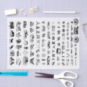 Vintage Collage Decoupage Etchings Icons Seidenpapier (Handwerk)