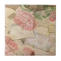 Vintage Collage, französische Buchstaben und