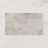 Vintage Collage, französische Buchstaben und Visitenkarte (Rückseite)