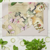 Vintage Collage Geschirrtuch (Gefaltet)