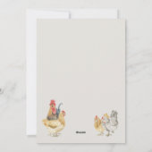 Vintage Collage - Hähne und Blume Feiertagskarte (Rückseite)