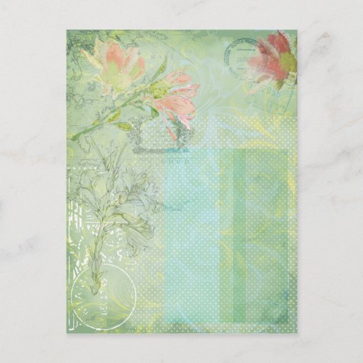 Vintage Collage Postkarte (Vorderseite)