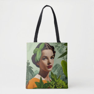 Vintage-Collage-Tragetasche Tasche