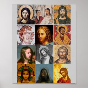 Vintage-Collage von Heiliger Jesus Christus unser Poster