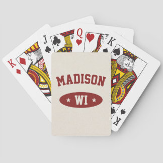 Vintage Collegiate Style Wisconsin Spielkarten