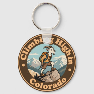 Vintage Colorado Aufstieg Hochgebirgsziege Schlüsselanhänger