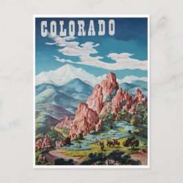 Vintage Colorado-Berge Postkarte