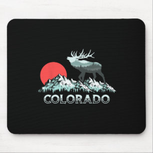 Vintage Colorado-Elchjäger Naturschutz Retro Grafi Mousepad