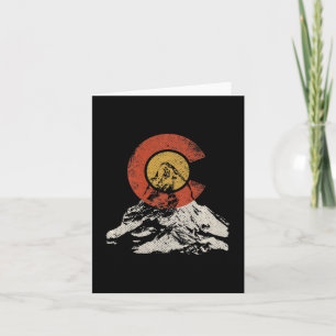 Vintage Colorado Flag Berg Sunset Outdoor Hiki Karte