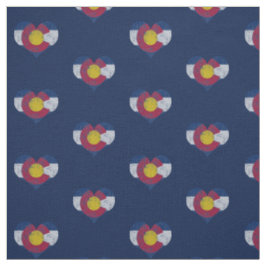 Vintage Colorado-Flaggen-Herzen Stoff