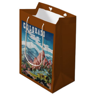Vintage Colorado-Gebirge Mittlere Geschenktüte