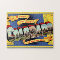 Vintage Colorado Grußkarte 11x14