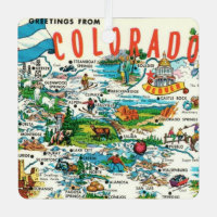 Vintage Colorado Karte Postkarte