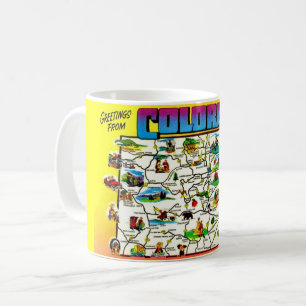 Vintage Colorado Karte Tasse
