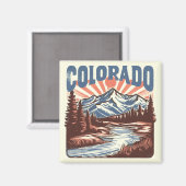 Vintage Colorado Magnet (Vorderseite/Rückseite)
