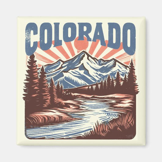 Vintage Colorado Magnet (Vorne)