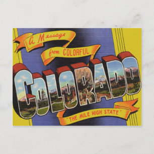 Vintage Colorado Postkarte