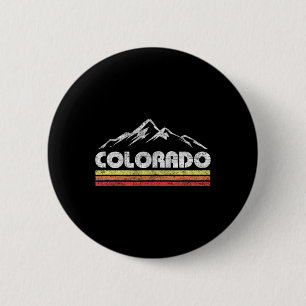 Vintage Colorado Retro-Mountainbike-Skifahren  Button