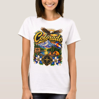 Vintage Colorado Rocky Mountains Camping Weißkopfs T-Shirt