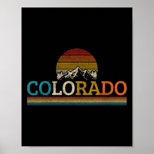 Vintage Colorado Souvenir - Herren Schwarz Small C Poster