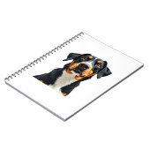 Vintage Colorful Dog Portrait Illustration Retro P Notizblock (Linke Seite)