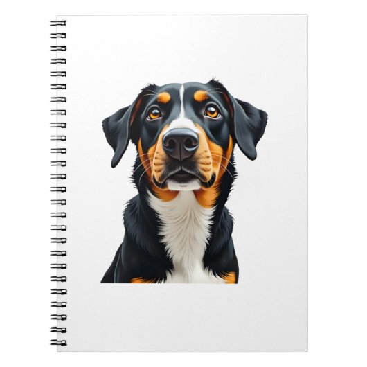 Vintage Colorful Dog Portrait Illustration Retro P Notizblock (Vorderseite)