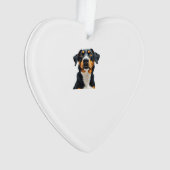 Vintage Colorful Dog Portrait Illustration Retro P Ornament (Vorderseite)