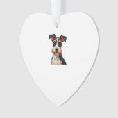 Vintage Colorful Dog Portrait Illustration Retro T Ornament (Vorderseite)