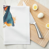 Vintage Colorful Dog Portrait Pop Art Illustration Geschirrtuch (Viertel Falte)