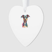 Vintage Colorful Dog Portrait Pop Art Illustration Ornament (Vorderseite)