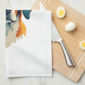 Vintage Colorful Dog Portrait Pop Art Style Pet Il Geschirrtuch (Viertel Falte)