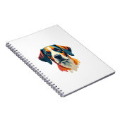 Vintage Colorful Dog Portrait Pop Art Style Pet Il Notizblock (Rechte Seite)