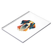 Vintage Colorful Dog Portrait Pop Art Style Pet Il Notizblock (Linke Seite)