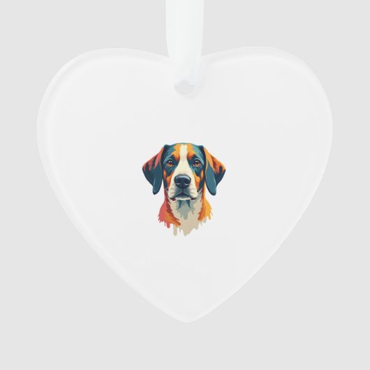 Vintage Colorful Dog Portrait Pop Art Style Pet Il Ornament (Vorderseite)