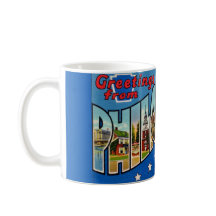Vintage Colorful Philadelphia Mug
