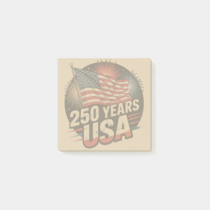Vintage Colors Amerikanische Flagge 250 Jahre USA Post-it Klebezettel