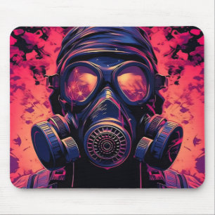 Vintage Colors Gasmaske Mousepad