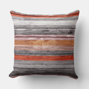Vintage Colors Streifen Holzoptik #4 Kissen