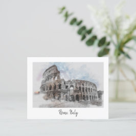 Vintage Colosseum Postkarte - Rom Art Reisen