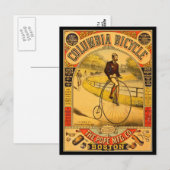 Vintage Columbia Bicycle Reprint Postkarte (Vorne/Hinten)